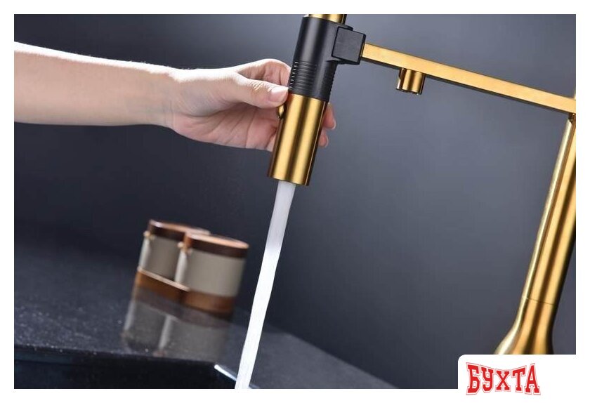 Смеситель Paulmark Magneto One Ma213188-BG (золото/брашированное золото) 5