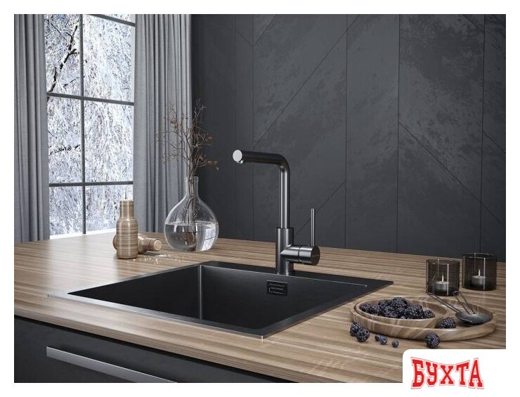 Смеситель Paulmark Honner Ho212018-GM (вороненая сталь) 2