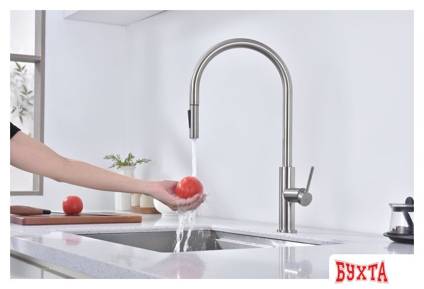 Смеситель Paulmark Senso Se215180-BS (стальной/нержавеющая сталь) 5