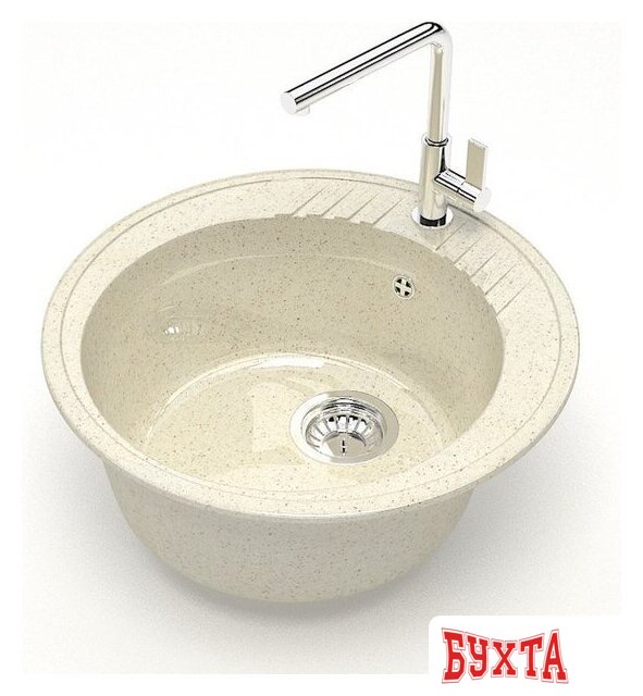 Кухонная мойка MARRBAXX Карельский камень модель 6/Q2 F006Q002 (бежевый) 2