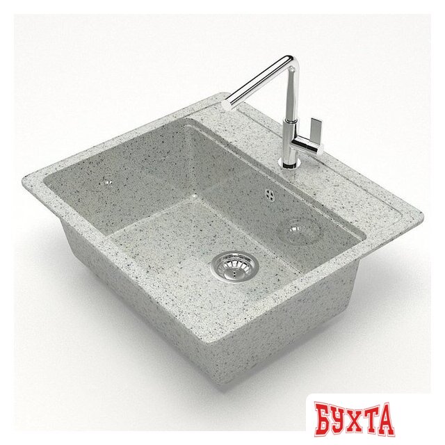 Кухонная мойка MARRBAXX Карельский камень модель 9/Q10 F009Q010 (серый/светло-серый) 2