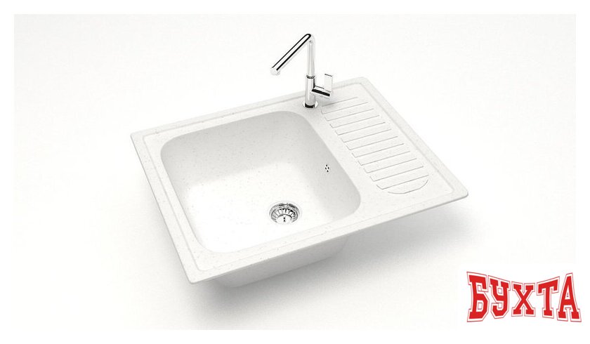 Кухонная мойка MARRBAXX Карельский камень модель 15/G31 F015G031 (белый) 2