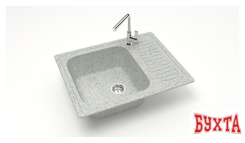 Кухонная мойка MARRBAXX Карельский камень модель 15/Q10 F015Q010 (серый/светло-серый) 2