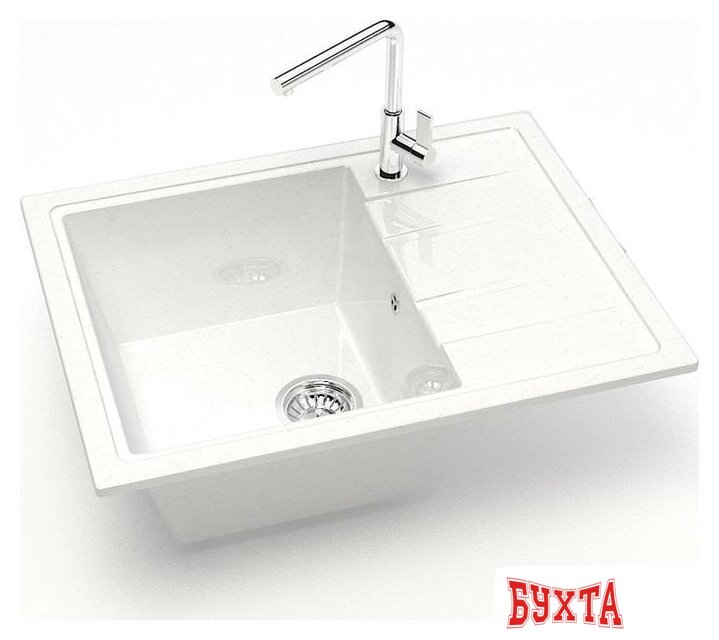 Кухонная мойка MARRBAXX Карельский камень модель 150/G31 (белый) 2