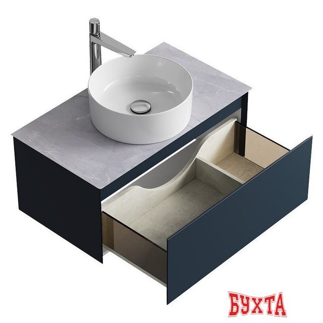 Мебель для ванных комнат Aqwella Тумба под умывальник Geometria GE01081GRM+STG814X476GS 2