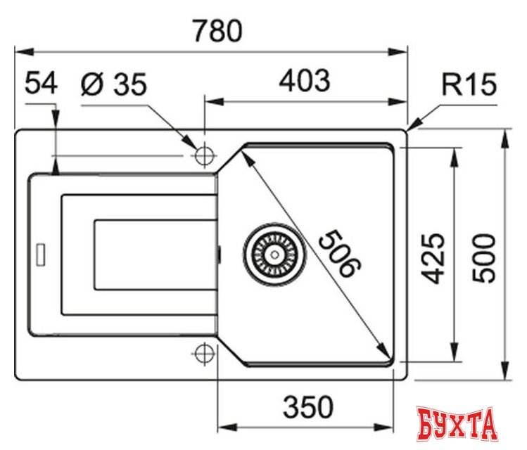 Кухонная мойка Franke UBG 611-78 (белый) 2