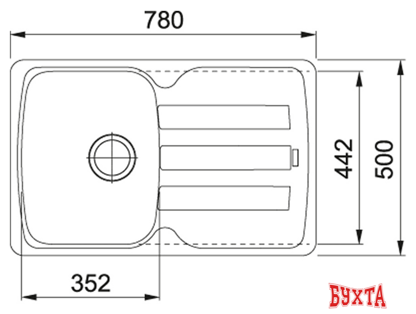 Кухонная мойка Franke Antea AZG 611-78 (миндаль) 2