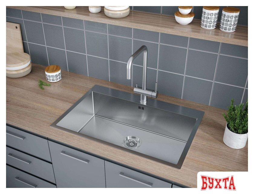 Кухонная мойка Paulmark Kroner 75 PM217551-BS 3