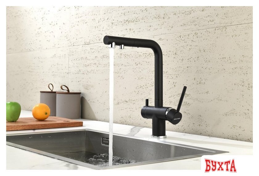 Смеситель Paulmark Serpentine Se213222-401 (черный/антрацит) 5