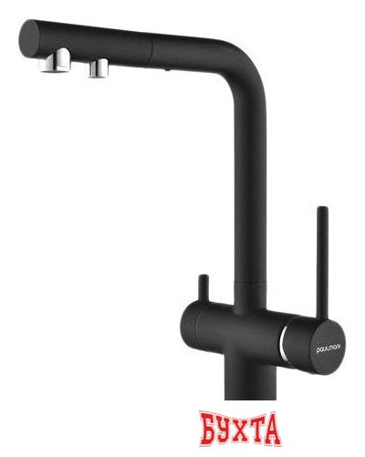 Смеситель Paulmark Serpentine Se213222-418 (черный/черный металлик)
