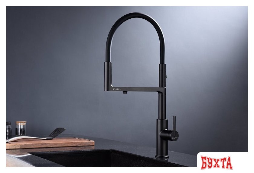 Смеситель Paulmark Tornado TO213402-401 (черный/антрацит) 2