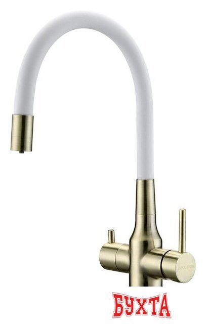 Смеситель Paulmark Salix Sa213419-BRw (бронза/белый)