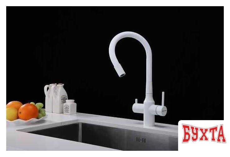 Смеситель Paulmark Salix Sa213419-431 (белый матовый) 3