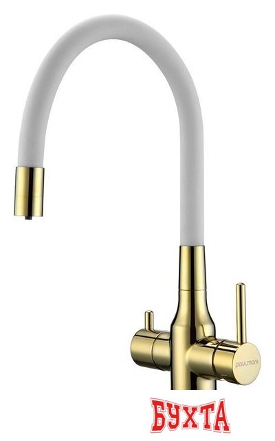 Смеситель Paulmark Salix Sa213419-Gw (золото/белый)