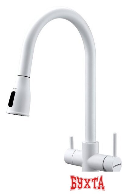 Смеситель Paulmark Lange La214212-431 (белый матовый)