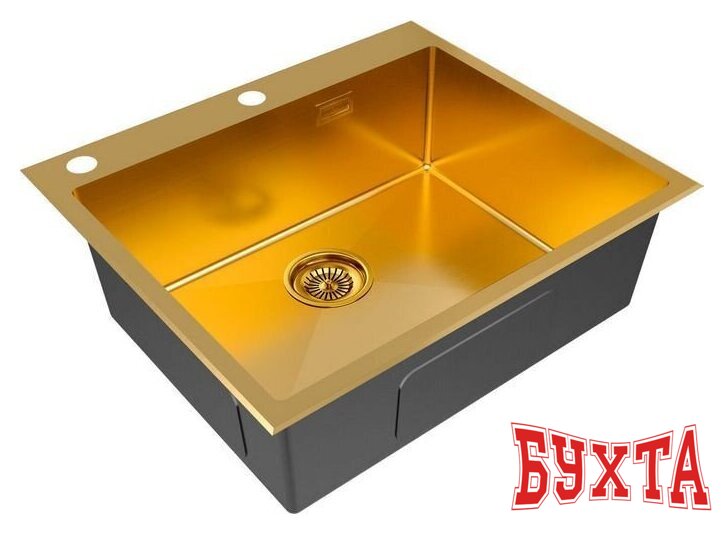 Кухонная мойка Paulmark Kroner-edge 59 PM775951-BG (золото/брашированное золото) 2