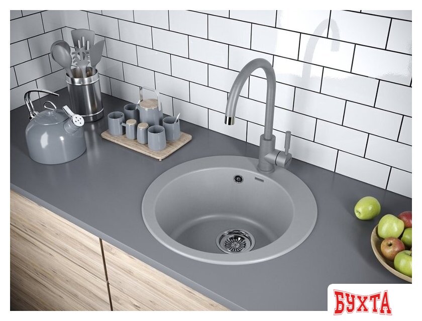 Кухонная мойка Paulmark Gelegen PM404800-GRM 3