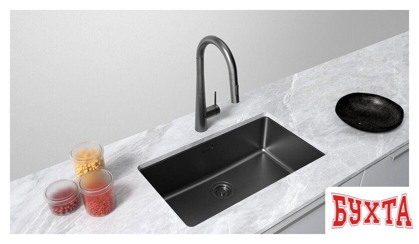 Кухонная мойка Paulmark Yuni 76 Uni YU76-MBN 3