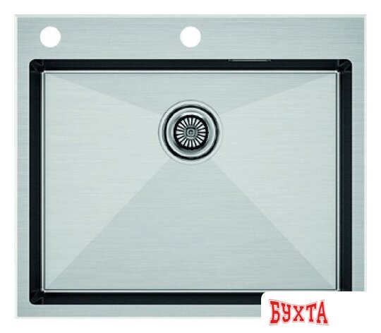 Кухонная мойка Paulmark Kroner-Edge 59 PM775951-BS (стальной/брашированная сталь)