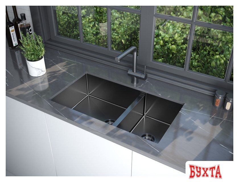 Кухонная мойка Paulmark PM227844-GM 3