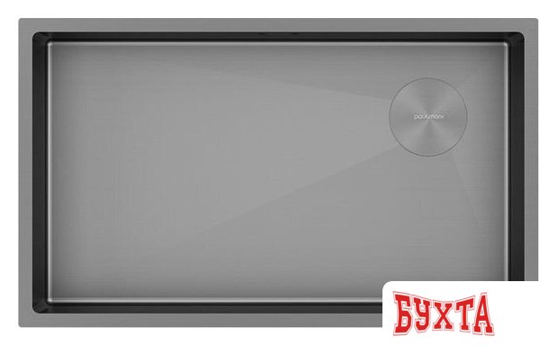 Кухонная мойка Paulmark Next-Skew 74 UNI PM887444-MG (серый/серый матовый)