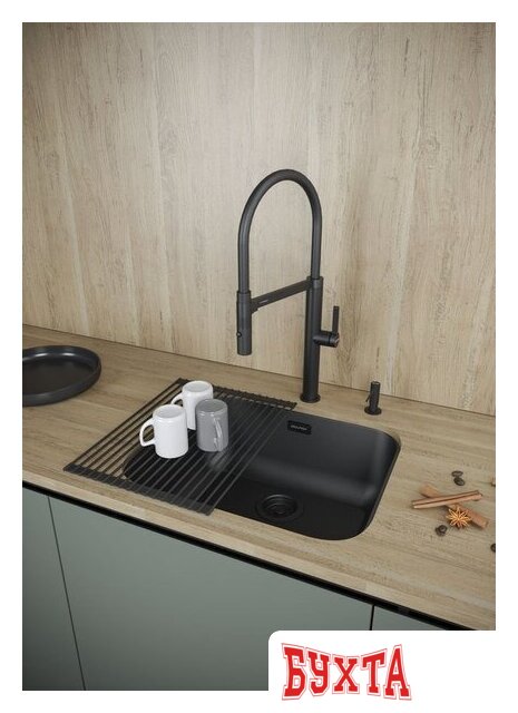 Кухонная мойка Paulmark Vello 53 Uni VE53-MBN 4