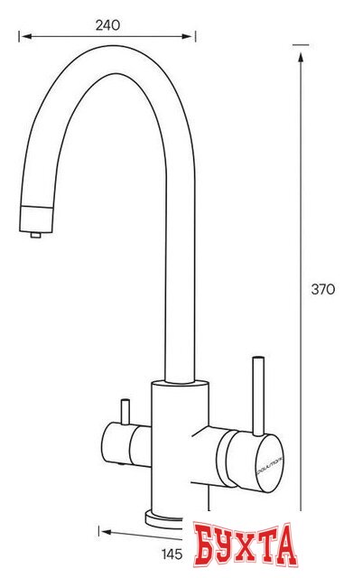 Смеситель Paulmark Essen 213211-GM (вороненая сталь) 4