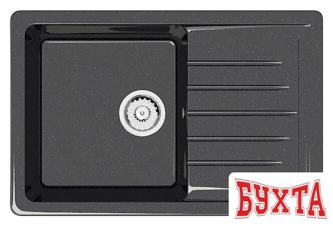Кухонная мойка MARRBAXX Карельский камень модель 16/Q4 F016Q004 (черный)