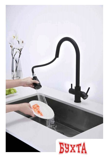 Смеситель Paulmark Lange La214212-BLM (черный) 4