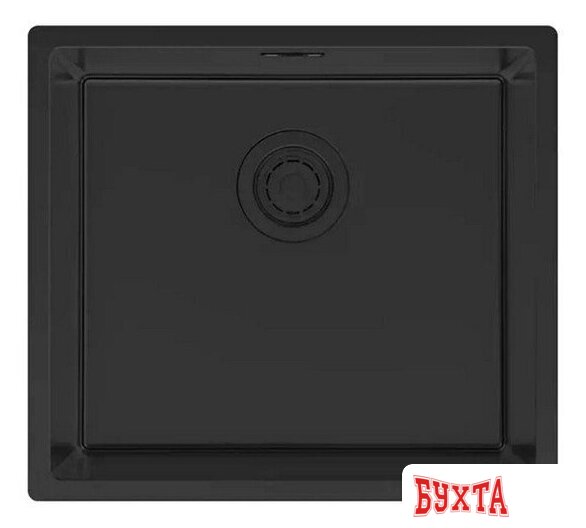 Кухонная мойка Paulmark Lassan 49 UNI LA49-MBN (черный/черный матовый)