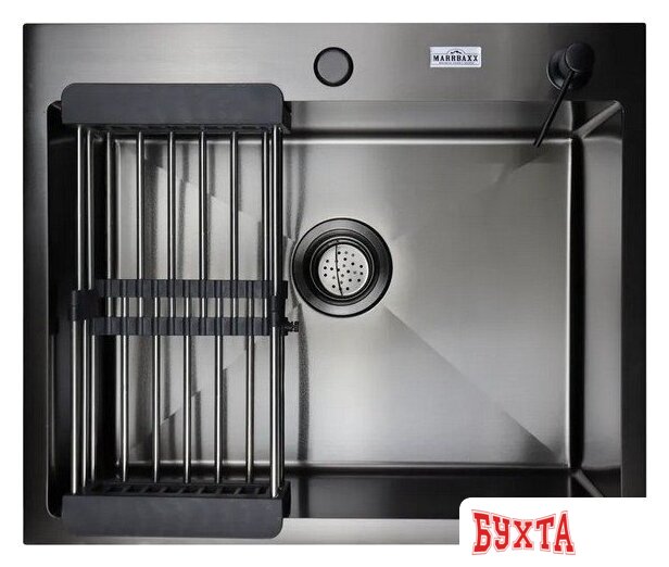 Кухонная мойка MARRBAXX B6050-R Decor B6050-DMR (графит) 2