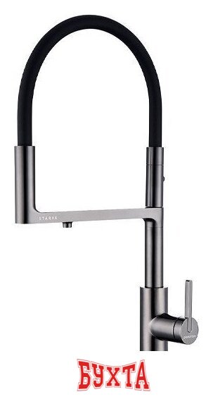 Смеситель Paulmark Tornado TO213402-GB (глянцевый черный)