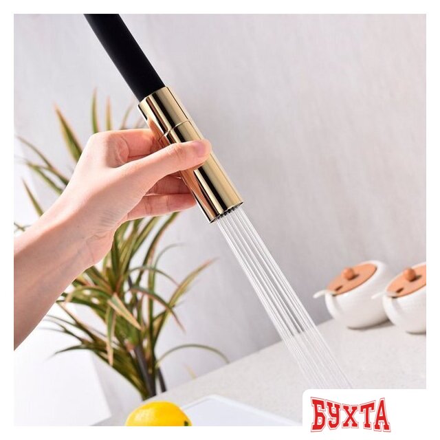 Смеситель Paulmark Tornado To213402-G (золото) 5