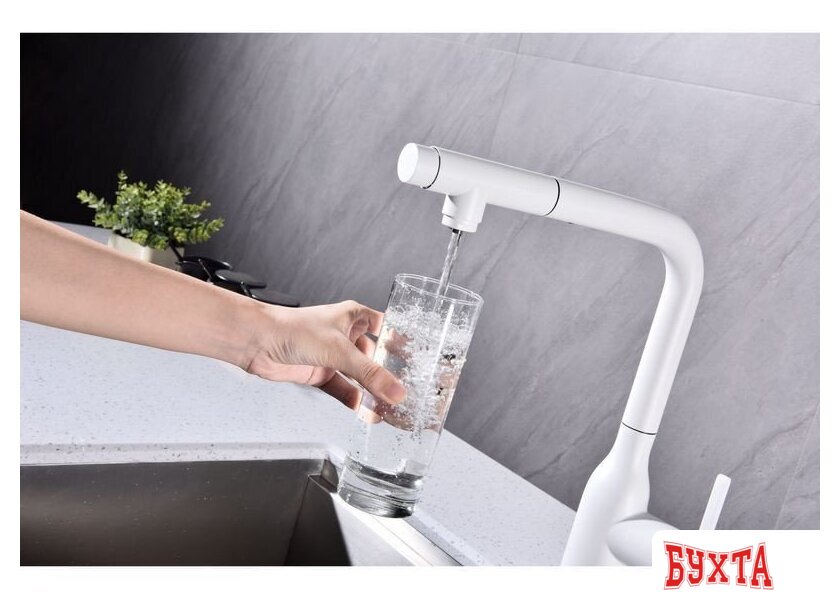 Смеситель Paulmark Viper Vi213105-431 (белый/белый матовый) 3