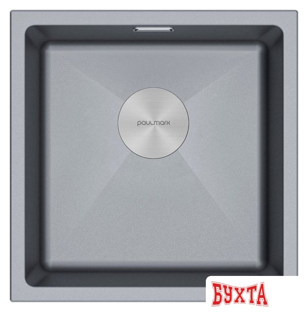 Кухонная мойка Paulmark IT-Granit Lumi 45 LU45-GRM (серый/серый металлик)