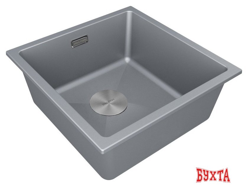 Кухонная мойка Paulmark IT-Granit Lumi 45 LU45-GRM (серый/серый металлик) 2