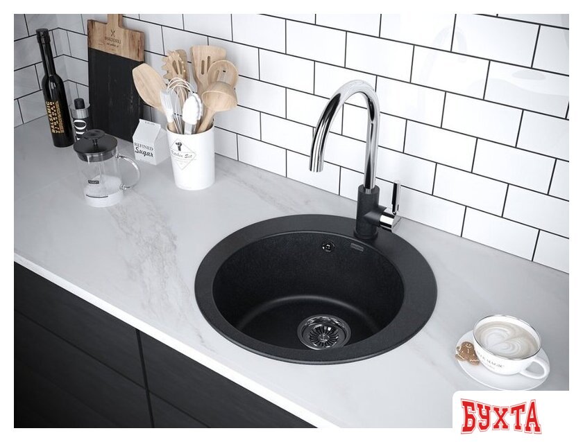 Кухонная мойка Paulmark Gelegen PM404800-BLM 3