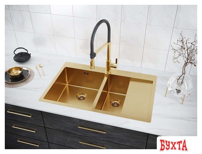 Кухонная мойка Paulmark Kroner 78/2SF PM227851-BGL 3