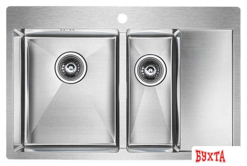 Кухонная мойка Paulmark Kroner 78/2SF PM227851-BSL