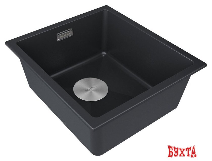 Кухонная мойка Paulmark IT-Granit Lumi 41 Uni LU41-AN (черный/антрацит) 2