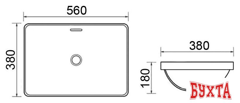 Умывальник Roxen Axel 570255 2
