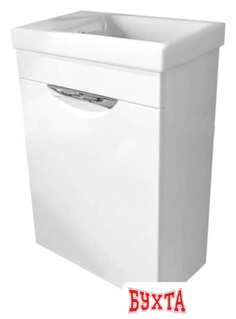 Мебель для ванных комнат Emmy Тумба под умывальник Милли 40 (правый, с ручкой, белый)