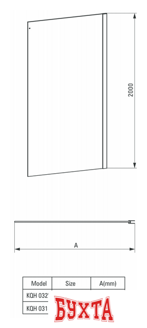 Душевая стенка Deante Hiacynt 80 KQH 032S (хром/прозрачное) 2