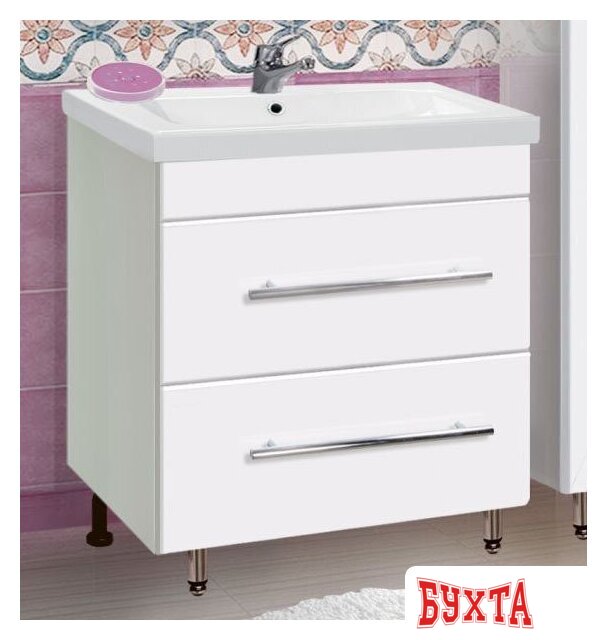Мебель для ванных комнат Vako Тумба под умывальник Como 60 (2 ящика)