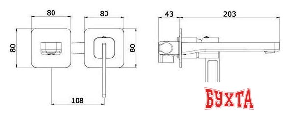 Смеситель Ganzer GZ12144-F 2