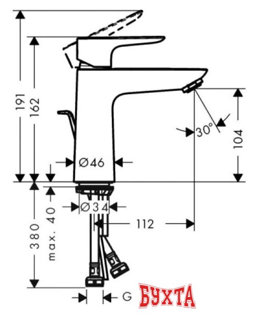 Смеситель Hansgrohe Talis E 71712670 2