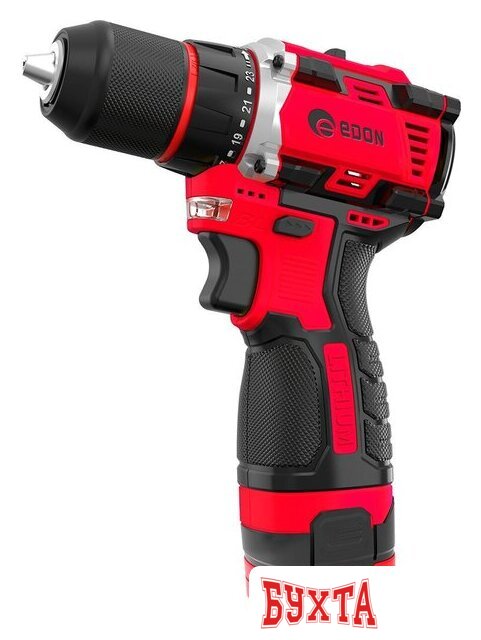 Дрель-шуруповерт Edon UAD-16DBL (с 2-мя АКБ, кейс, набор оснастки)