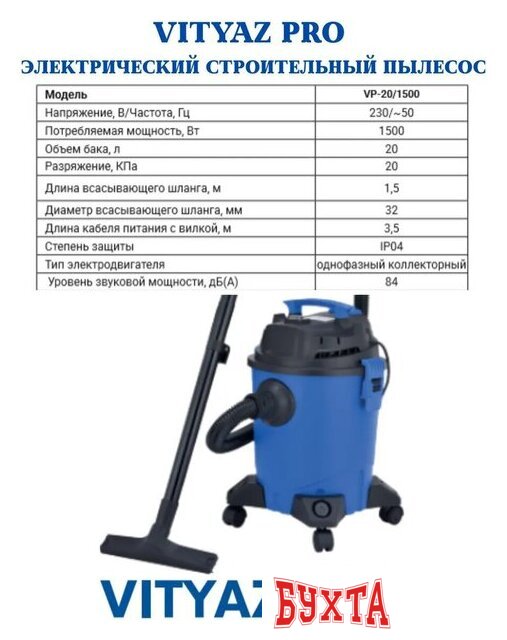 Пылесос Vityaz Pro VP20-1500 4