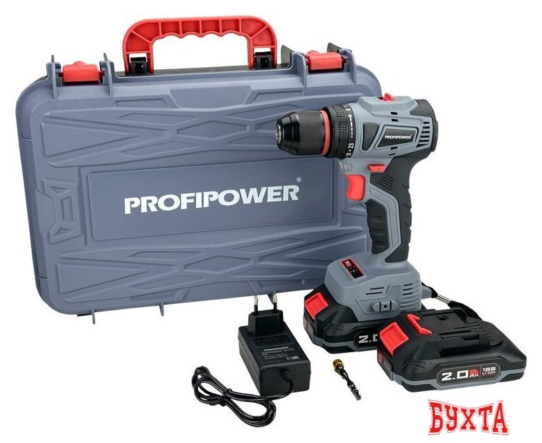 Дрель-шуруповерт Profipower MKBL-18B (с 2-мя АКБ, кейс)