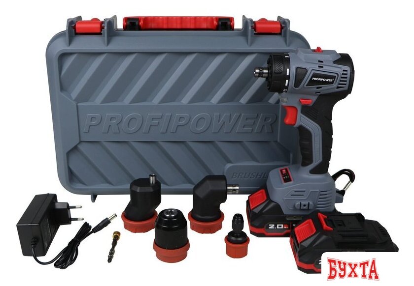 Дрель-шуруповерт Profipower MKBL-18BM (с 2-мя АКБ, кейс, сменные патроны)